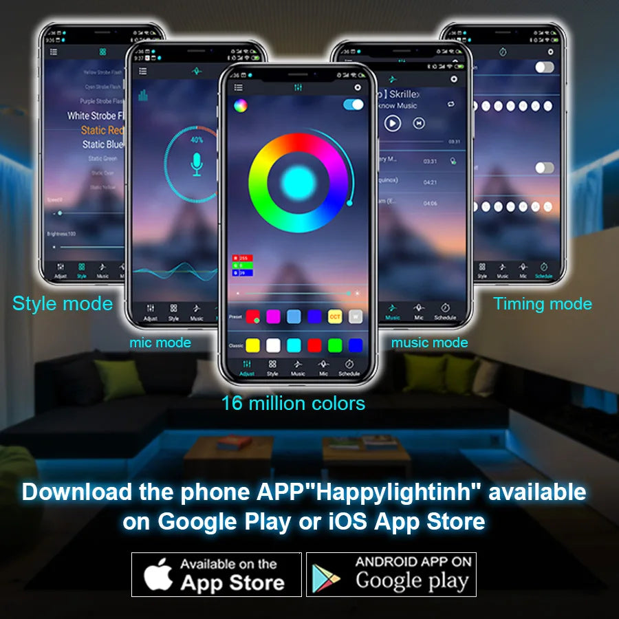 Bande lumineuse LED USB Bluetooth